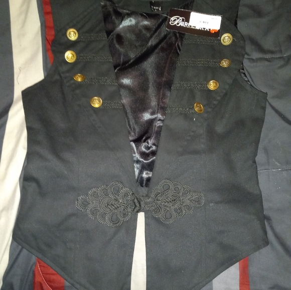 Burleska Miriella Ladies Waist Coat Black Twill 26” - Picture 6 of 8